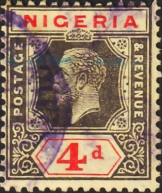 Нигерия 1915 год . King George V , 4 p . Каталог 6,0 фунтов. (1)